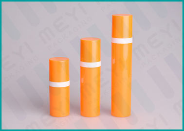 Forma senz'aria arancio del cilindro della bottiglia della pompa dei pp 15ml 50ml 30ml per i cosmetici