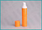 Forma senz'aria arancio del cilindro della bottiglia della pompa dei pp 15ml 50ml 30ml per i cosmetici