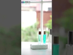 Bottiglia di prova per il viaggio di lusso bianco lucido con logo personalizzato