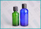 Colori le bottiglie di vetro rivestite con il riduttore dell'orifizio e del coperchio a vite per olio essenziale
