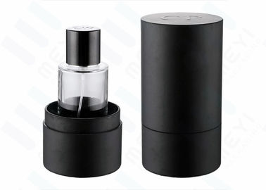 Mini bottiglie di profumo di vetro 50ml con la capsula magnetica nera del profumo e la scatola nera