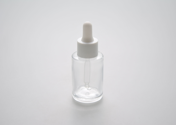 Lle bottiglie di vetro piane di 20/410 di olio essenziale della pompa della bottiglia di contagoccia della spalla 30ml